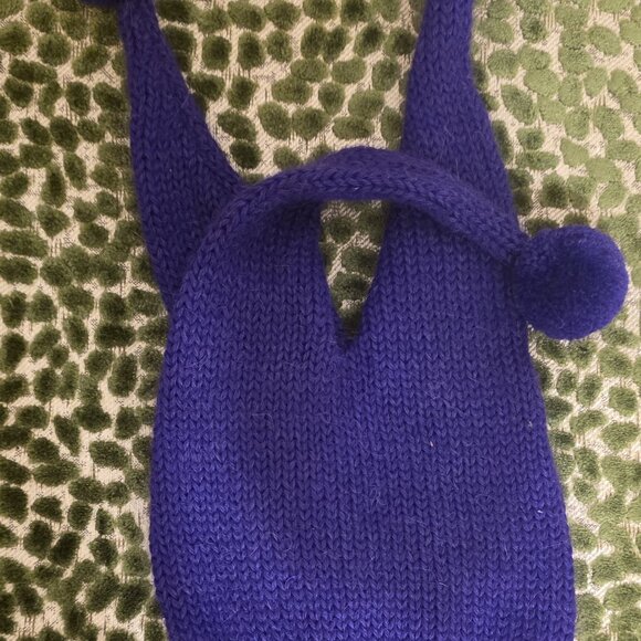 Set of 2 Alpaca Jester Caps – Purple & Lavender – Hand Knitted NEW - Picture 2 of 3